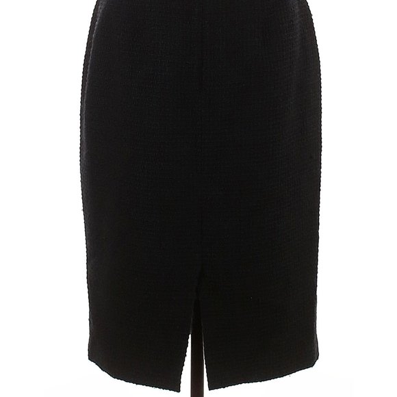 Lafayette 148 New York Wool Skirt Black Sz 10 #390 - Picture 4 of 4